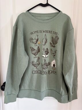 TSC Sage Green Chicken Graphic Sweatshirt